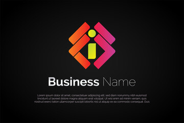 Unique Logo Template Monogram F