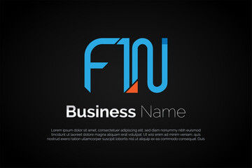 Unique Logo Template Monogram FIN