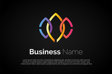 Unique Oval Logo Template Monogram