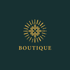 Abstract tree leaf flower logo design inspiration. creative premium symbol icon vector illustration