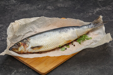 Salted Herring fish with pepper