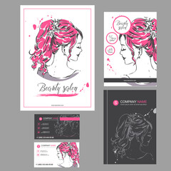 Big set of fashion templates for card, flyer, poster, brochure and leaflet design.