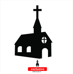 Gereja icon.Flat design style vector illustration for graphic and web design.
