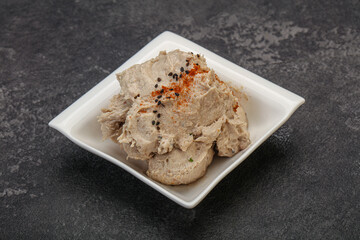 Herring butter spread in the bowl