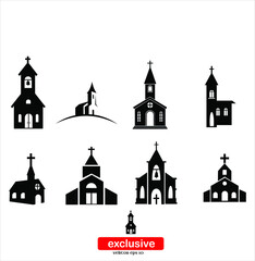 Gereja icon.Flat design style vector illustration for graphic and web design.
