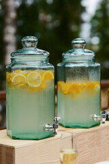 Fresh summer lemonade with citrus and mint