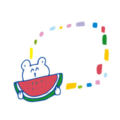 スイカとシロクマのフレーム