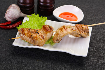 Chicken wings skewer