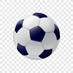Fototapeta premium Soccer ball 3D icon on transparent background