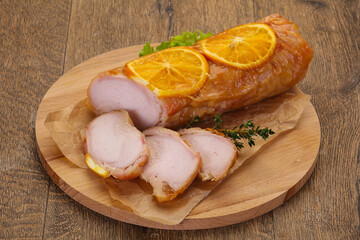 Chicken roll with orange