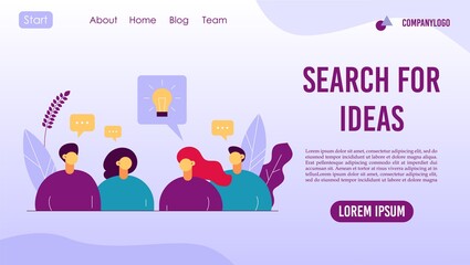 Search for idea success advancement landing page
