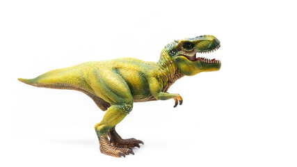 Tyrannosaurus Rex, a huge reptile from the Jurassic period, a children's toy.