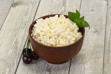 Fresh tasty curd in the bowl