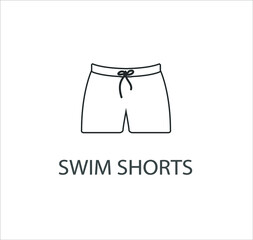 Swim Shorts concept line icon. Simple element illustration vector