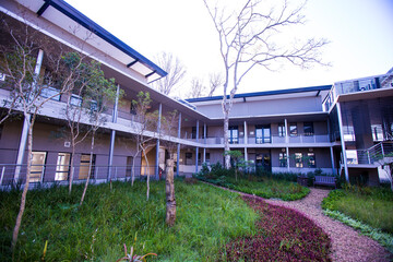 Office park with garden