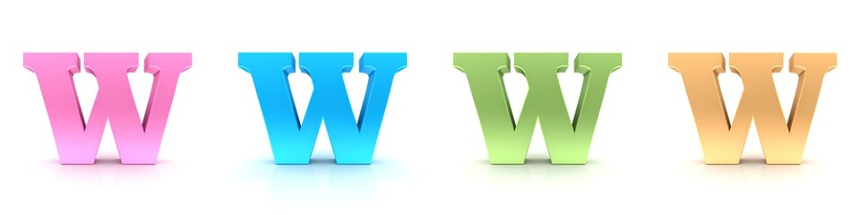 W letter sign 3d