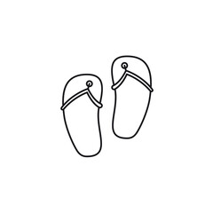 Flip Flops vector line icon