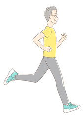 ランニング・ジョギングする男性