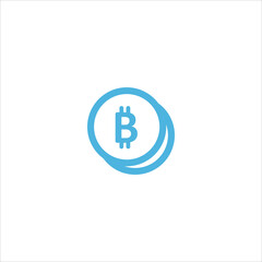 bit coin currency icon flat vector logo design trendy