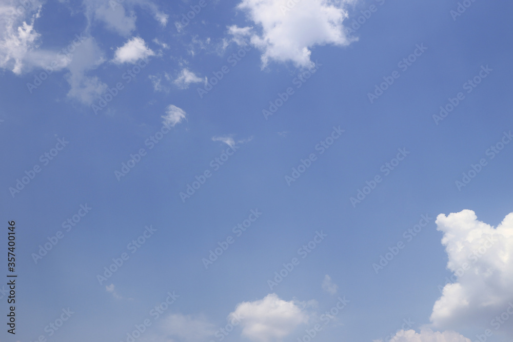 Wall mural blue sky and clouds for the background.