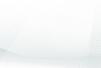 Halftone white & grey background. vector design concept. Abstract white and gray gradient background. Halftone dots design background. vector Illustration.
