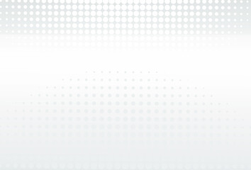 Halftone white & grey background. vector design concept. Abstract white and gray gradient background. Halftone dots design background. vector Illustration.