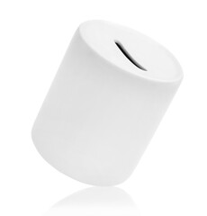 ceramic piggy bank isolated on white background