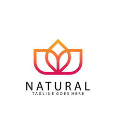 Abstract Lotus Flower Logo Design Vector Images Illustration