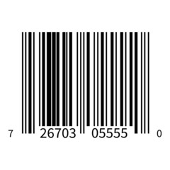 Barcode close-up against white background