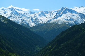 Fototapeta na wymiar Incredible Caucasus Mountain Range in Svaneti Region, Georgia