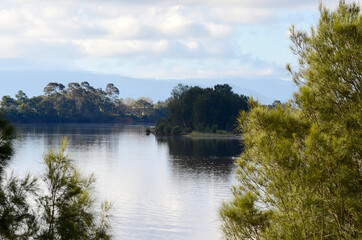 A view of the Shoalhaven River near Nowra on the South Coast of New South Wales, Australia