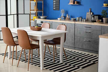 Interior of stylish modern kitchen