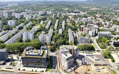 widok na Kraków z balonu, panorama na Kraków z powietrza © Albin Marciniak