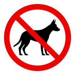 Fototapeta znak zakaz dla psów obraz