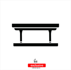 Table Icon.Flat design style vector illustration for graphic and web design.
