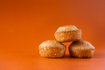 The breads on the orange background