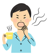 illustration of people in the morning