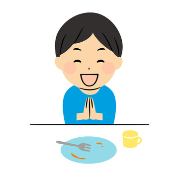 illustration of people having a breakfast