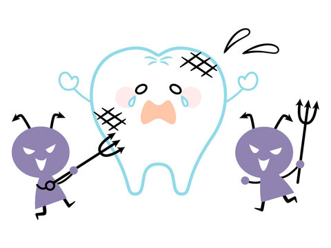 simple illustration of tooth brushing