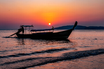 Sunset on Ao Nang Beach, Thailand