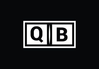Obraz premium Initial Monogram Letter Q B Logo Design Vector Template. Q B Letter Logo Design
