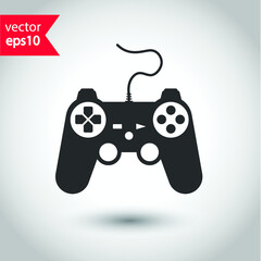 Game pad vector icon. Joystick flat sign design. Joystick icon. EPS 10 flat symbol pictogram