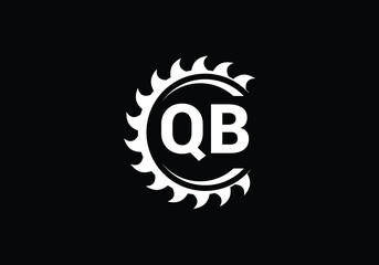 Initial Monogram Letter Q B Logo Design Vector Template. Q B Letter Logo Design