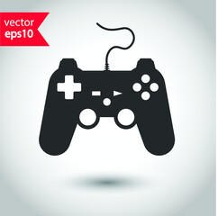 Game pad vector icon. Joystick flat sign design. Joystick icon. EPS 10 flat symbol pictogram