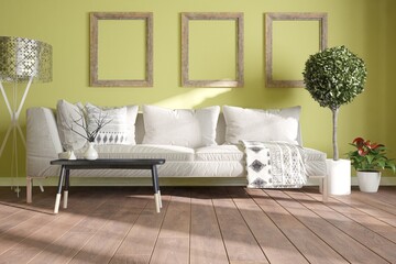 Modern interior design. 3D illustration