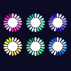 Nails manicure salon Color Palette vector