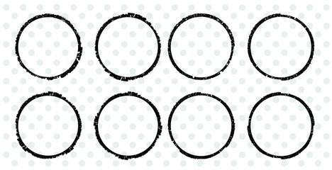Grunge post Stamps Collection, Circles. Banners, Insignias , Logos, Icons, Labels and Badges Set . vector distress textures.blank shapes.