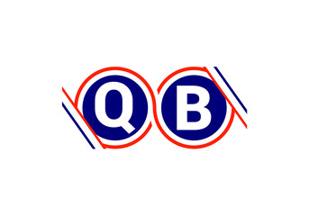 Initial Monogram Letter Q B Logo Design Vector Template. Q B Letter Logo Design