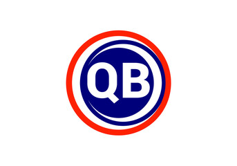 Initial Monogram Letter Q B Logo Design Vector Template. Q B Letter Logo Design