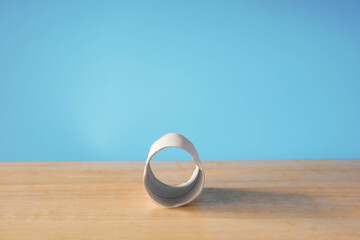 roll of toilet paper on the floor